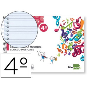 Caderno de papel música Liderpapel A5